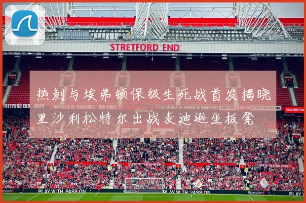 热刺与埃弗顿保级生死战首发揭晓里沙利松特尔出战麦迪逊坐板凳
