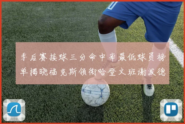 季后赛接球三分命中率最低球员榜单揭晓福克斯领衔哈登文班谢泼德紧随其后